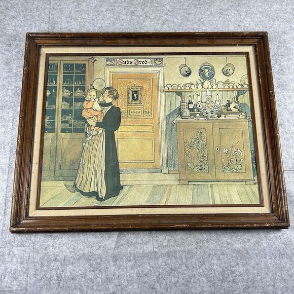 Other - Guds Fred Between Christmas and New Year Carl Larsson Framed Print Reproduction